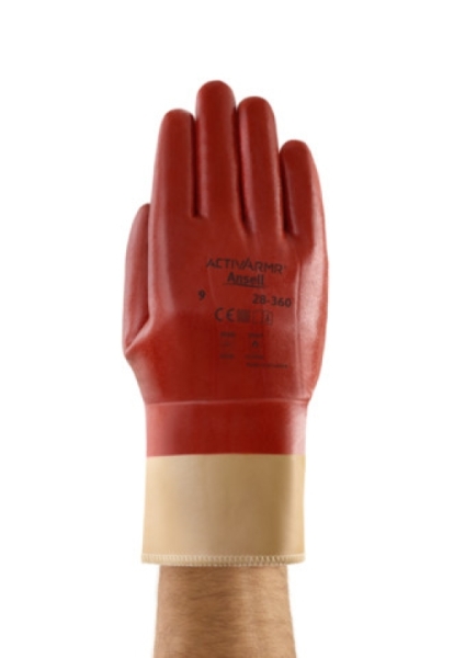 ANSELL-NITRIL-HANDSCHUHE, NITRASAFE, 28-360, rotbraun