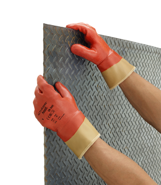ANSELL-NITRIL-HANDSCHUHE, NITRASAFE, 28-360, rotbraun
