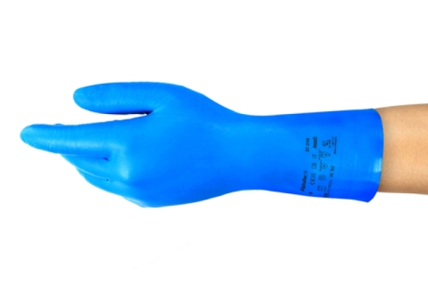 ANSELL-Nitrilhandschuh AlphaTec, 37-310, NBR-Material, Silikon- und Latexfrei, 12 Paar pro Beutel, 12 Beutel im Karton, blau