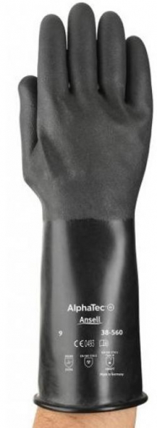 ANSELL-CHEMIKALIENSCHUTZ-HANDSCHUHE, AlphaTec, 38-520,Lnge: 350 mm schwarz