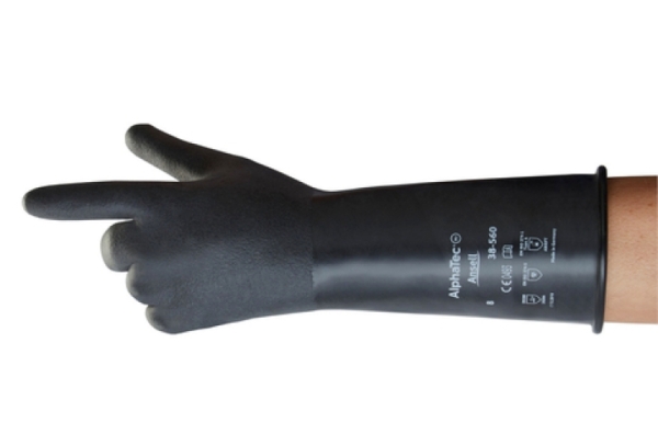 ANSELL-CHEMIKALIENSCHUTZ-HANDSCHUHE, AlphaTec, 38-520,L�nge: 350 mm schwarz