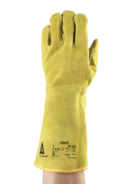 ANSELL-RINDSPALTLEDER-HANDSCHUHE, WORKGUARD, 43-216, gelb