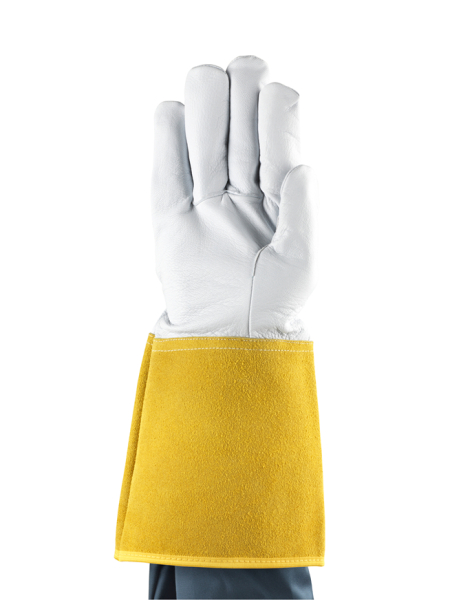 ANSELL-RINDSPALTLEDER-HANDSCHUHE, ActivArmr�, 43-217, gelb/wei�