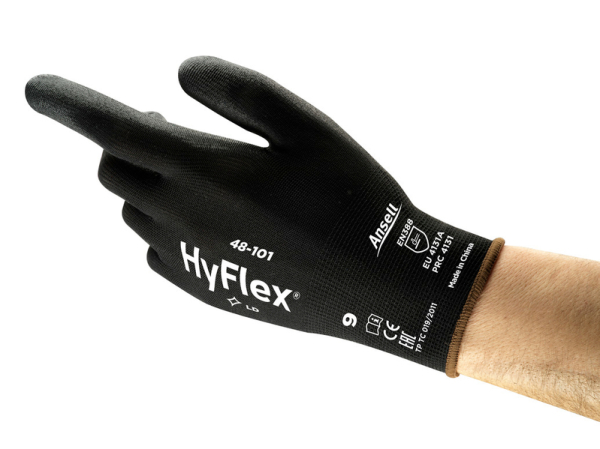 ANSELL-MEHRZWECK-HANDSCHUHE, HYFLEX, 48-101, schwarz