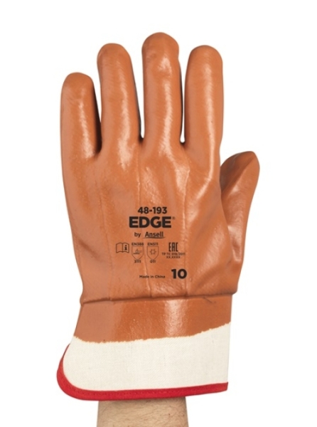 ANSELL-PVC-ARBEITSHANDSCHUHE, EDGE, 48-193, orange