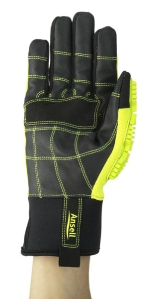 ANSELL-SCHNITTSCHUTZ-HANDSCHUHE, EDGE, 48-205, gelb/schwarz