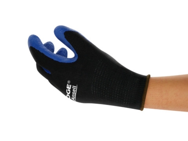 ANSELL-LATEX-ARBEITSSCHUTZHANDSCHUHE, EDGE, 48-305, schwarz/blau