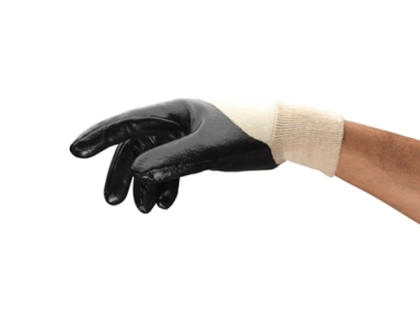 ANSELL-BAUMWOLL-ARBEITSHANDSCHUHE mit Nitrilbeschichtung, EDGE, 48-501, schwarz