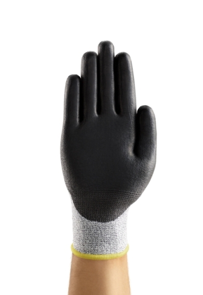 ANSELL-PU-BESCHICHTETE-STRICKHANDSCHUHE, EDGE 48-701, grau/schwarz