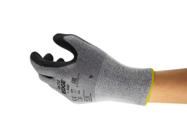 ANSELL-STRICKHANDSCHUHE, mit Nitrilbeschichtung, EDGE 48-702, grau/schwarz