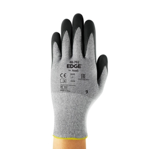 ANSELL-STRICKHANDSCHUHE, mit Nitrilbeschichtung, EDGE 48-702, grau/schwarz
