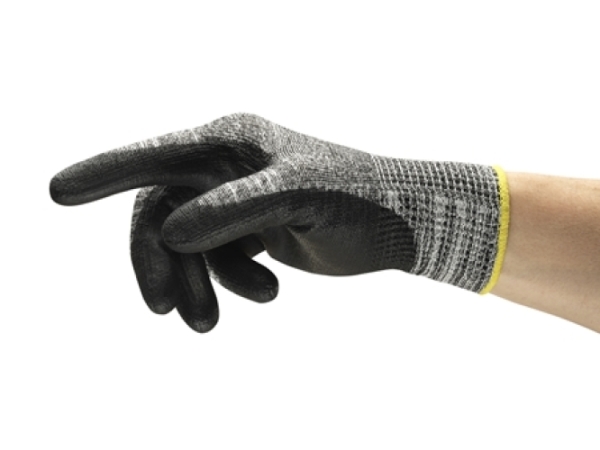 ANSELL-STRICKHANDSCHUHE, mit PU-Beschichtung, EDGE 48-705, grau/schwarz