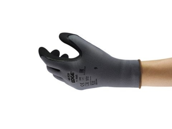 ANSELL-STRICKHANDSCHUHE, mit doppelter Nitrilbeschichtung, EDGE 48-920, schwarz