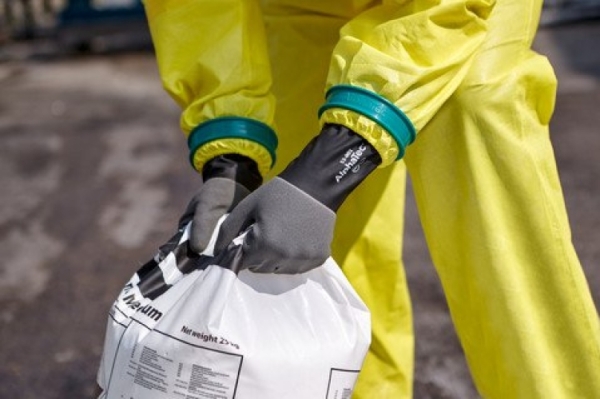 ANSELL-CHEMIKALIENSCHUTZHANDSCHUHE, ALPHATEC, 53-001, grau/schwarz