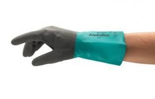 ANSELL-CHEMIKALIENSCHUTZ-HANDSCHUHE, ALPHATEC, 58-270, schwarz