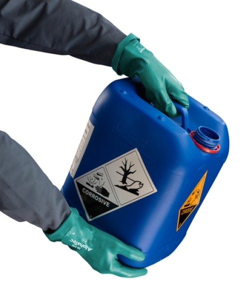 ANSELL-CHEMIKALIENSCHUTZ-HANDSCHUHE, ALPHATEC AQUA DRI, 58-330, gr�n