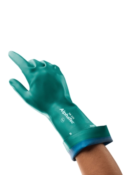 ANSELL-CHEMIKALIENSCHUTZ-HANDSCHUHE, ALPHATEC AQUA DRI, 58-335, grün