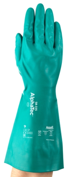 ANSELL-CHEMIKALIENSCHUTZ-HANDSCHUHE, ALPHATEC AQUA DRI, 58-335, gr�n