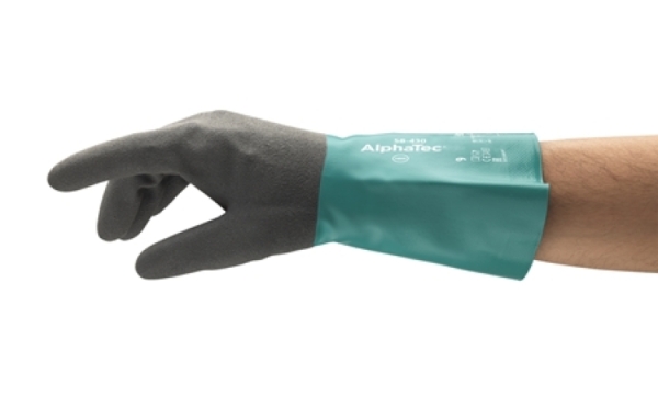 ANSELL-CHEMIKALIENSCHUTZ-HANDSCHUHE, ALPHATEC, 58-430, grün/grau