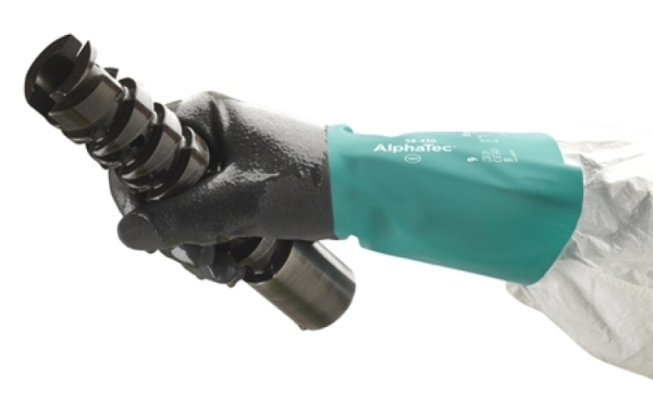 ANSELL-CHEMIKALIENSCHUTZ-HANDSCHUHE, ALPHATEC, 58-430, gr�n/grau