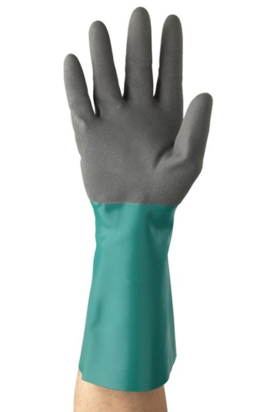 ANSELL-CHEMIKALIENSCHUTZ-HANDSCHUHE, ALPHATEC, 58-435, gr�n/grau