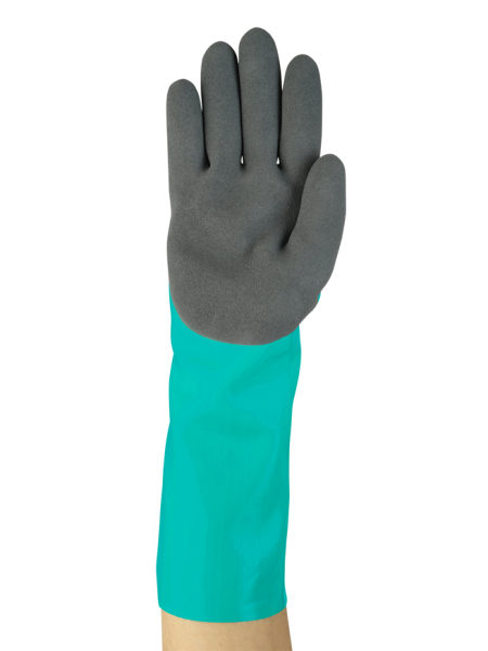 ANSELL-CHEMIKALIENSCHUTZHANDSCHUHE, ALPHATEC, 58-735, gr�n/schwarz