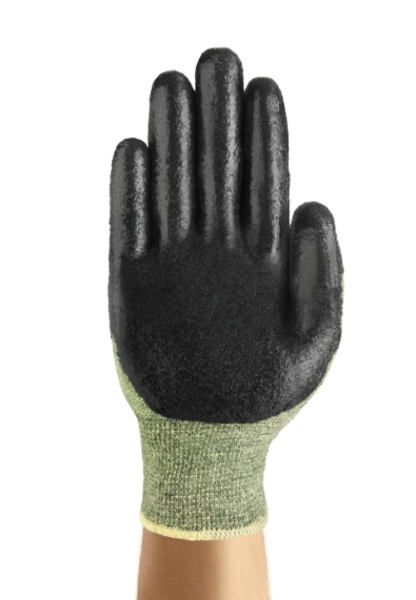 ANSELL-KEVLAR-STRICKHANDSCHUHE, POWER FLEX, 80-813, schwarz/gr�n/gelb