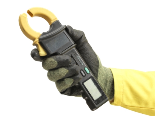 ANSELL-KEVLAR-STRICKHANDSCHUHE, POWER FLEX, 80-813, schwarz/gr�n/gelb