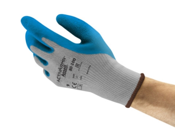 ANSELL-ALLZWECK-STRICK-HANDSCHUHE, POWER FLEX, 80-100, gelb/grün