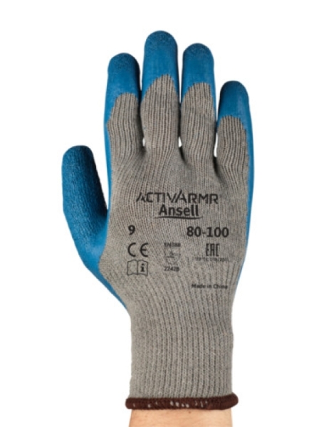 ANSELL-ALLZWECK-STRICK-HANDSCHUHE, POWER FLEX, 80-100, gelb/gr�n