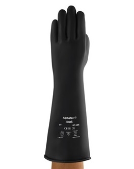 ANSELL-CHEMIKALIENSCHUTZ-HANDSCHUHE, ALPHATEC, 87-104, schwarz