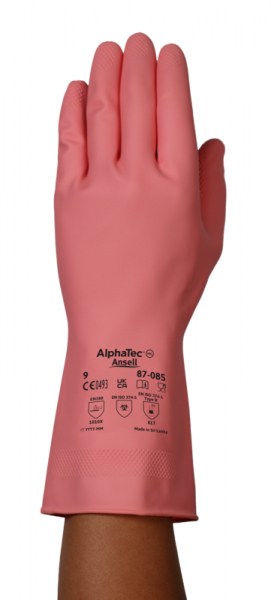 ANSELL-LATEXHANDSCHUHE, ALPHATEC, 87-085, pink