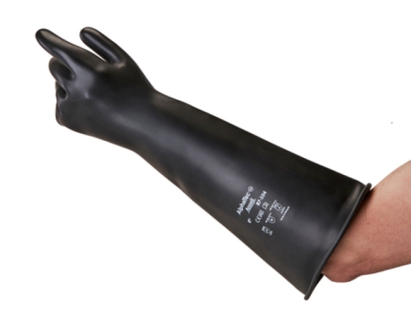 ANSELL-CHEMIKALIENSCHUTZ-HANDSCHUHE, ALPHATEC, 87-104, schwarz