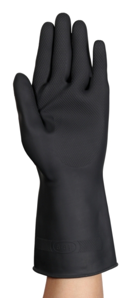 ANSELL-NATURKAUTSCHUKLATEXHANDSCHUHE, ALPHATEC, 87-118, schwarz