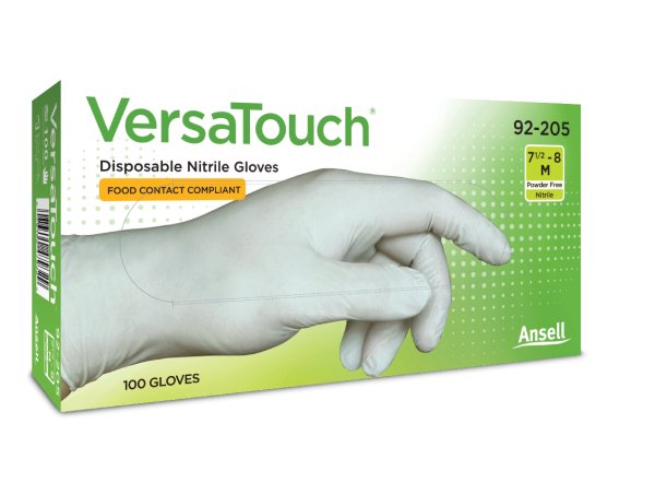 ANSELL-EINWEG-NITRIL-HANDSCHUHE, VERSATOUCH, ungepudert, 92-205, Pkg. � 100 St�ck, weiss