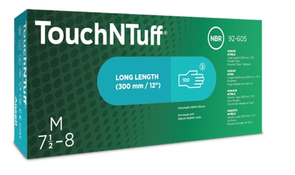 ANSELL-EINWEG-NITRIL-HANDSCHUHE, TOUCHNTUFF, 92-605, Pkg. � 100 St�ck, gr�n