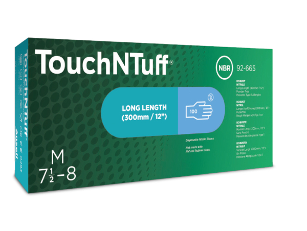 ANSELL-EINWEG-NITRIL-HANDSCHUHE, TOUCHNTUFF, 92-665, Pkg. � 100 St�ck, hellblau