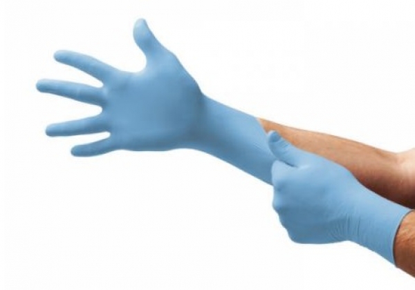 ANSELL-Einweg-Nitril-Einmal-Handschuhe, Microflex, 93-143, Lnge: 240 mm, blau, Pkg  100 Stck, VE = 10 Pkg