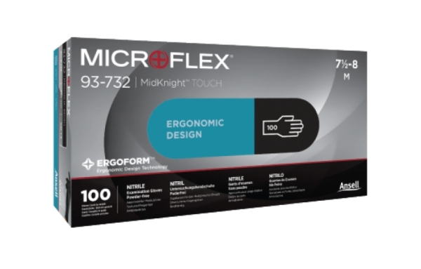 ANSELL-EINWEG-NITRIL-HANDSCHUHE, MICROFLEX, 93-732, Pkg. � 100 St�ck, schwarz