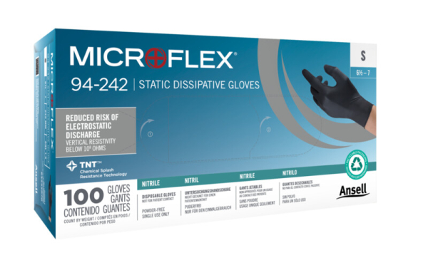 ANSELL-Nitril-Handschuhe, Puderfrei, Beidh�ndig tragbar, Wandst�rke: 0,12 mm, L�nge: 245 mm, schwarzem Nitril