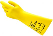 ANSELL-NATURGUMMI-LATEX-Arbeits-Handschuhe, ohne Trägermaterial, E017Y, Länge: 360 mm, gelb