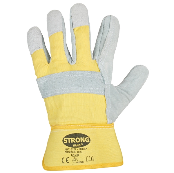 F-STRONGHAND, Rindspaltleder, Arbeitshandschuhe, *ORISA*, VE: 120 Paar