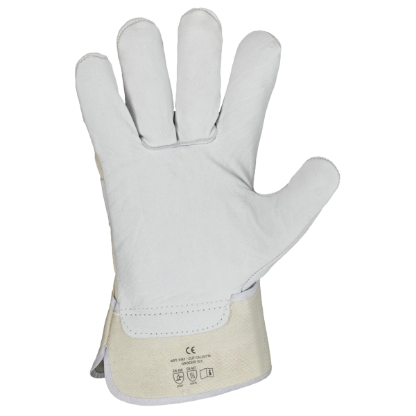 F-*CUT CALCUTTA* STRONGHAND� HANDSCHUHE-LEVEL C, SCHNITTSCHUTZ, RIND-VOLLLEDER, NATUR, CAT 2