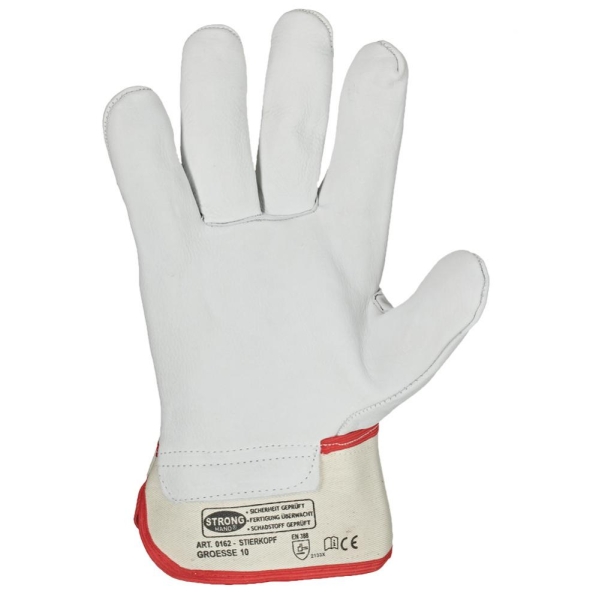 F-STRONGHAND, Rindvollleder, Arbeitshandschuhe, *CLASSIC-STIERKOPF* , VE: 120 Paar