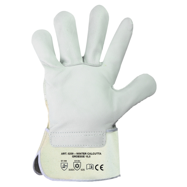 F-STRONGHAND, Winter, Rindvollleder, Arbeitshandschuhe, *WINTER CALCUTTA*, VE: 60 Paar, natur