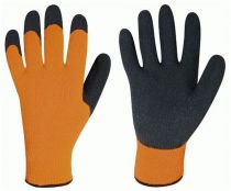 F-STRONGHAND, Strick-Arbeits-Handschuhe, RASMUSSEN, orange/schwarz