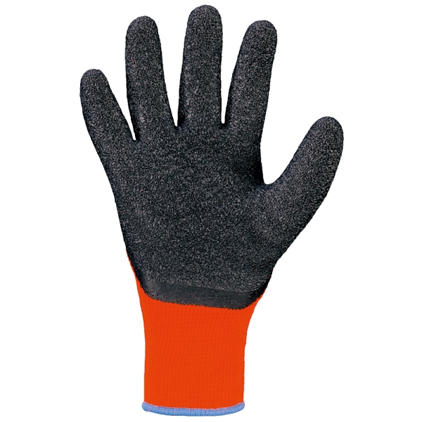 F-STRONGHAND, Mittelstrick, Acryl, Latex beschichtet, Arbeitshandschuhe, *RASMUSSEN*,  VE: 60 Paar, schwarz/orange