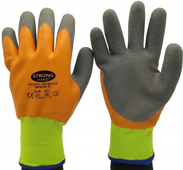 12 Paar Arbeitshandschuhe Schutzhandschuhe Orange Latex mit Handschuhe-Klammer 