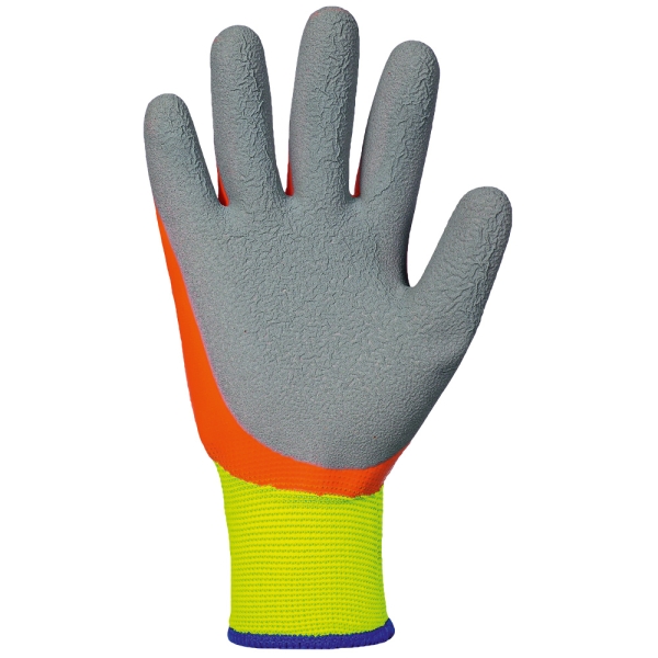 F-STRONGHAND, Latex , Arbeitshandschuhe, *DOUBLE ICE*,  VE: 60 Paar, orange/grau