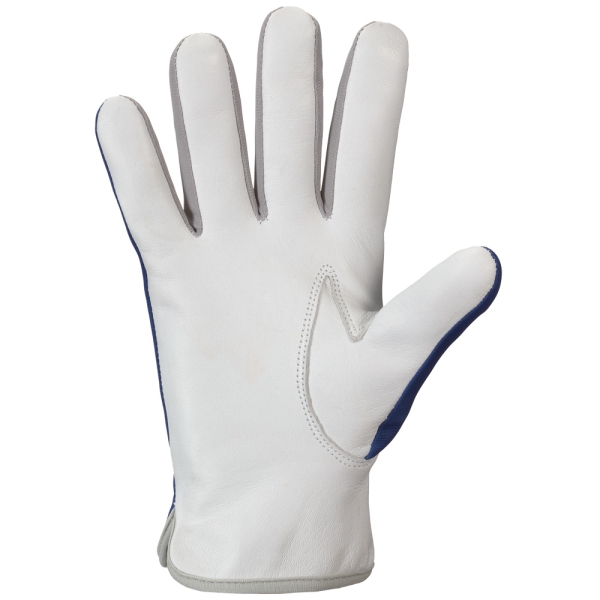 F-STRONGHAND, Schafsleder Arbeitshandschuhe, *DAVAO*, blau/grau, VE: 120 Paar